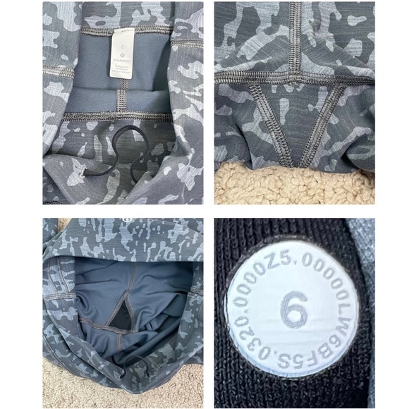 Lululemon Wunder Train High-Rise Crop 21" Print Gray Legging Size 6, W6BF5S - Picture 9 of 14